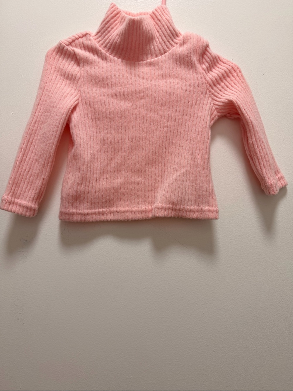SHEIN Pink Ribbed Turtleneck Sweater
